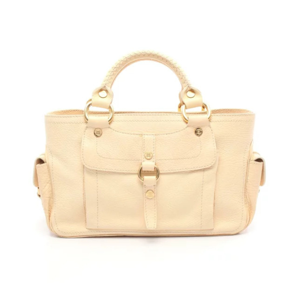 Celine Boogie Bag Macadam Tote Leather Beige